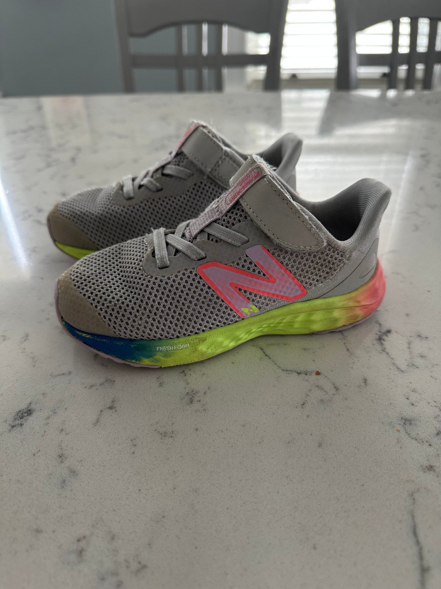 Seller 42, New Balance Shoes, Gray/Rainbow, Girls Size 9