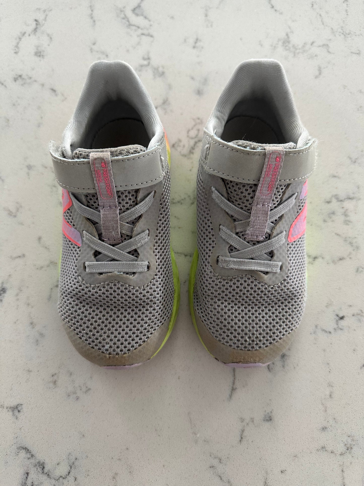 Seller 42, New Balance Shoes, Gray/Rainbow, Girls Size 9