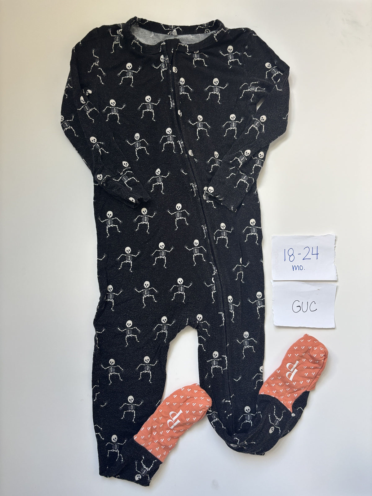 #138 - 18-24 Mo GUC Bamboo (Posh Peanut) Convertible skeleton zippy