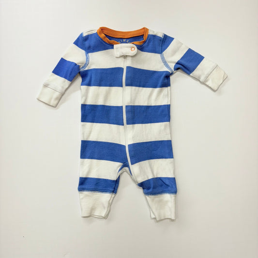 Seller 189 Boys Newborn Primary Striped Organic Zip Pajamas