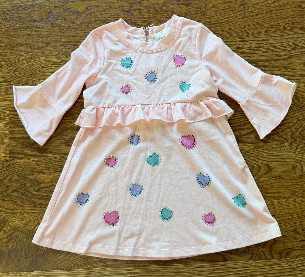 53 - Girls 5 Truly Me Pink Valentines Heart Dress
