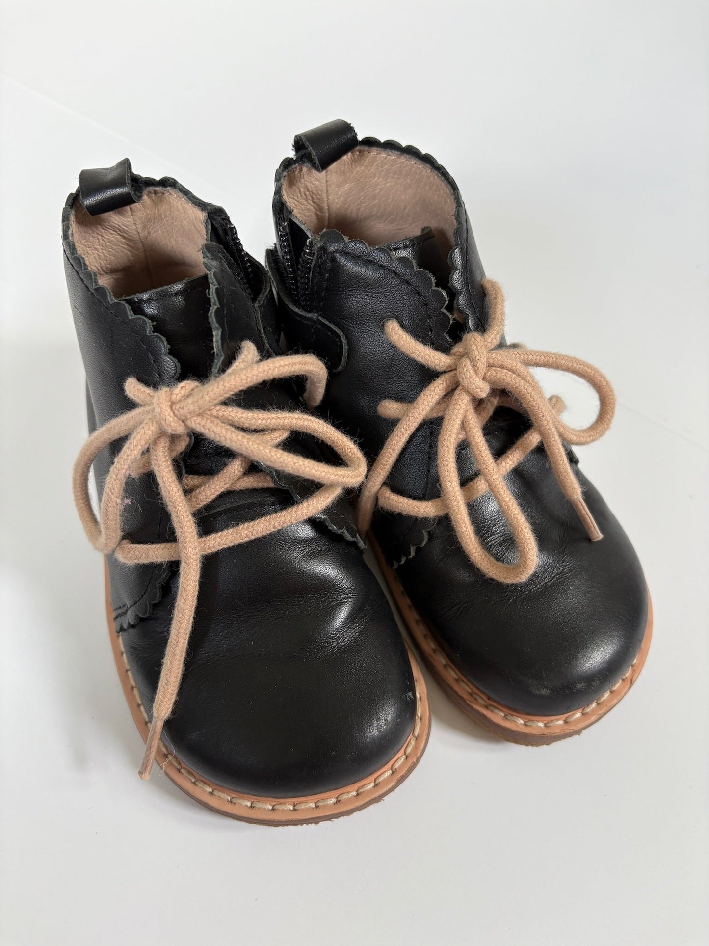 Seller #105 - Size 7c Girls Small Shop Black Boots GUC - Similar to Tiny Toes Nation