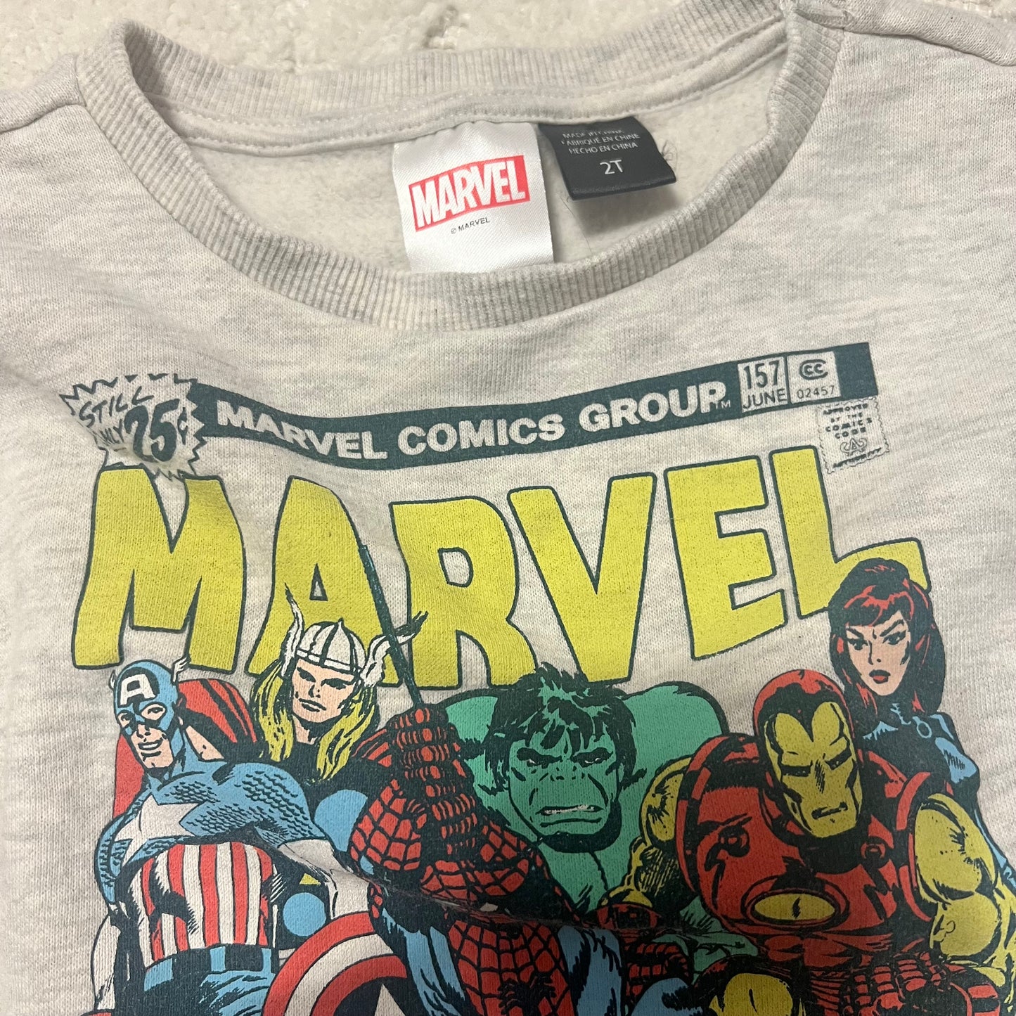 #5 Marvel Crewneck Sweatshirt, Boys 2t, Girls 2t