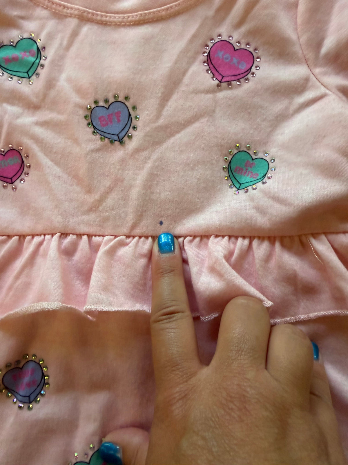 53 - Girls 5 Truly Me Pink Valentines Heart Dress