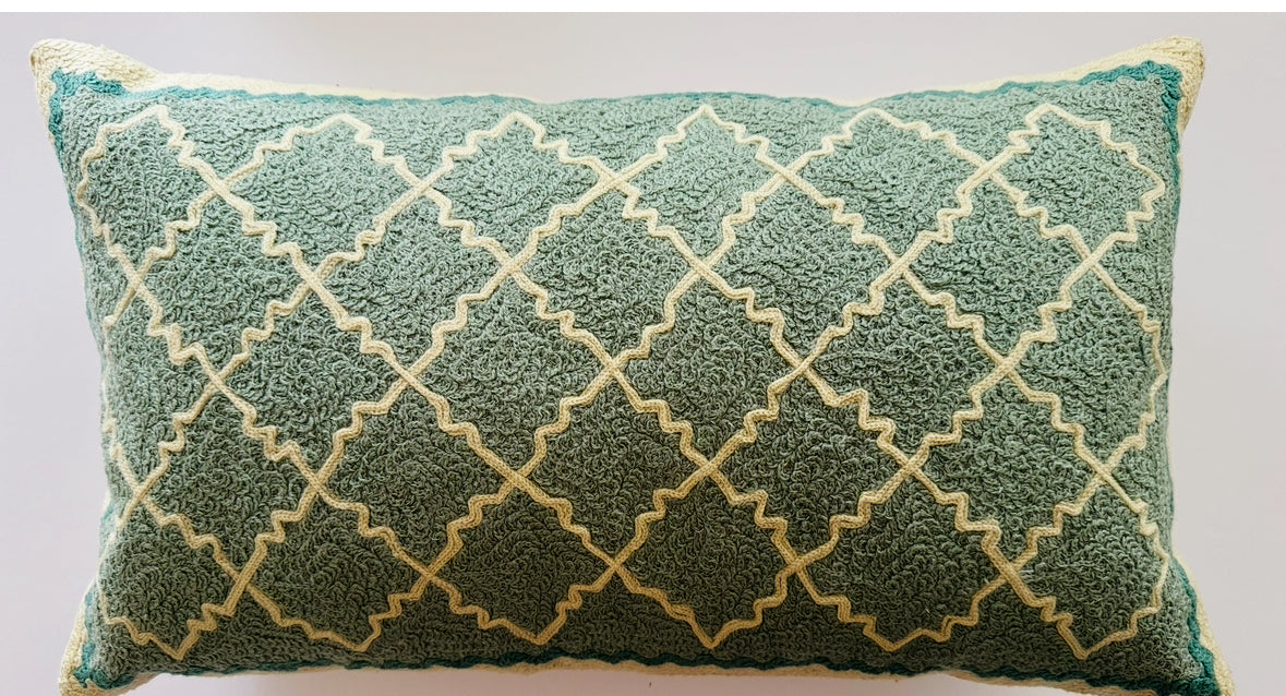 REDUCED # 92. NEW Pottery barn teal lumbar pillow
