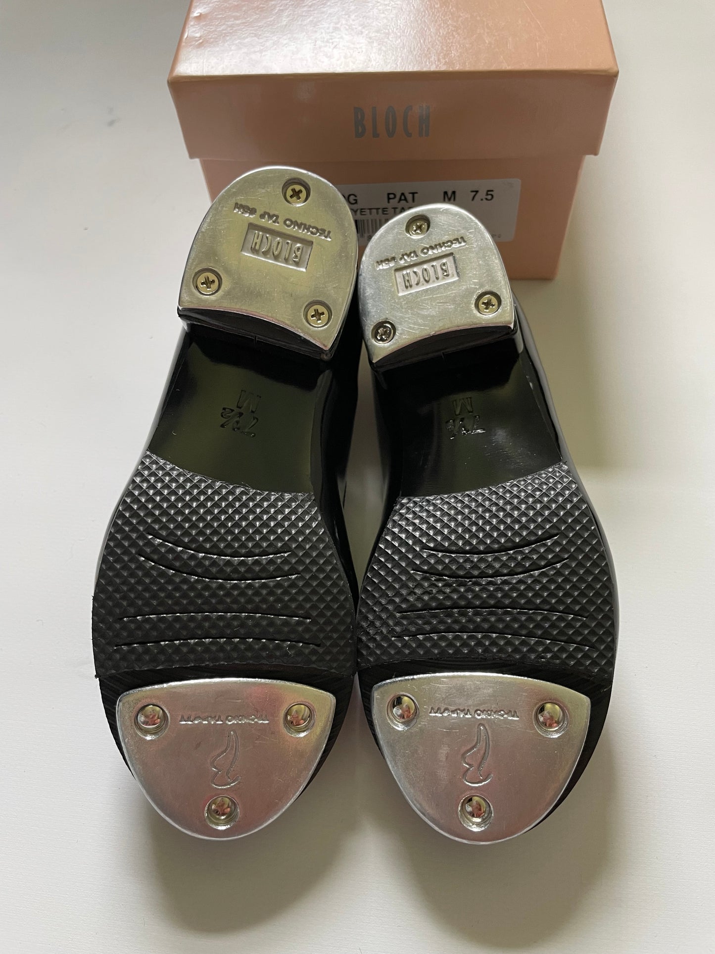 Bloch Black Patent Tap Shoes, 7.5