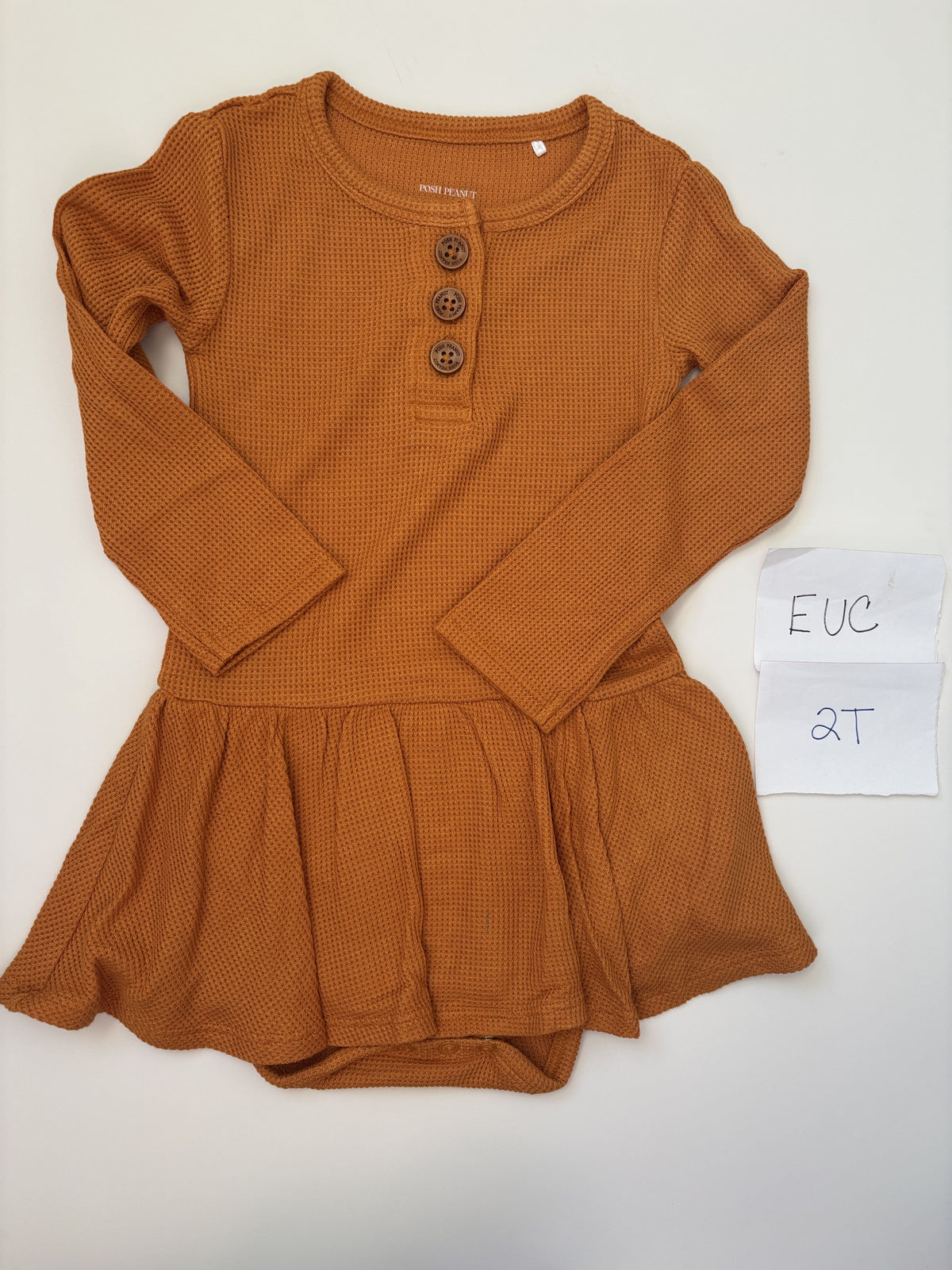 #138 - 2T EUC Bamboo (posh peanut) pumpkin spice LS Twirl