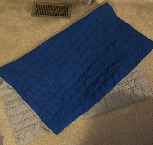 #156 reduced! Pottery Barn PB Kids Branson Toddler Quilt, Nautical Blue
