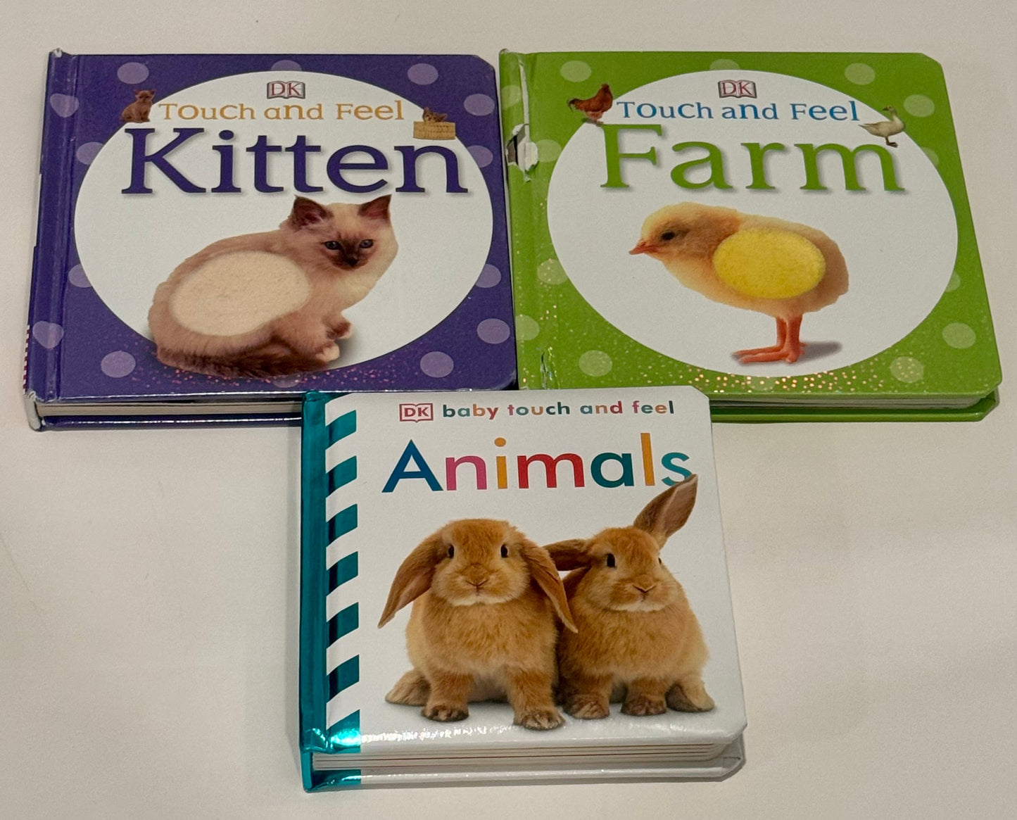 #187 Set of 3 Touch and Feel Baby Books