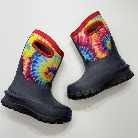 Seller 189 Girls/Boys Toddler Size 9 Bogs Rainbow Tie Dye Neo Classic Boots EUC