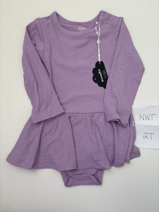 #138 - 2T - NWT Dream Big Little Co - Purple LS Bodysuit Twirl - PU 45236