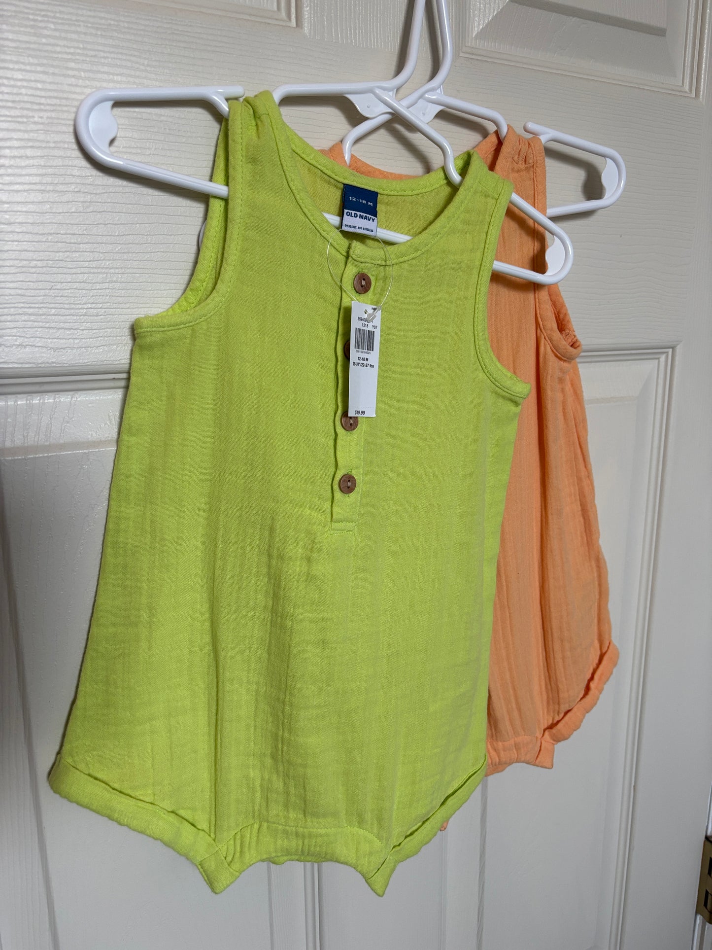 #148 Old Navy Rompers Bundle 12-18m NWT