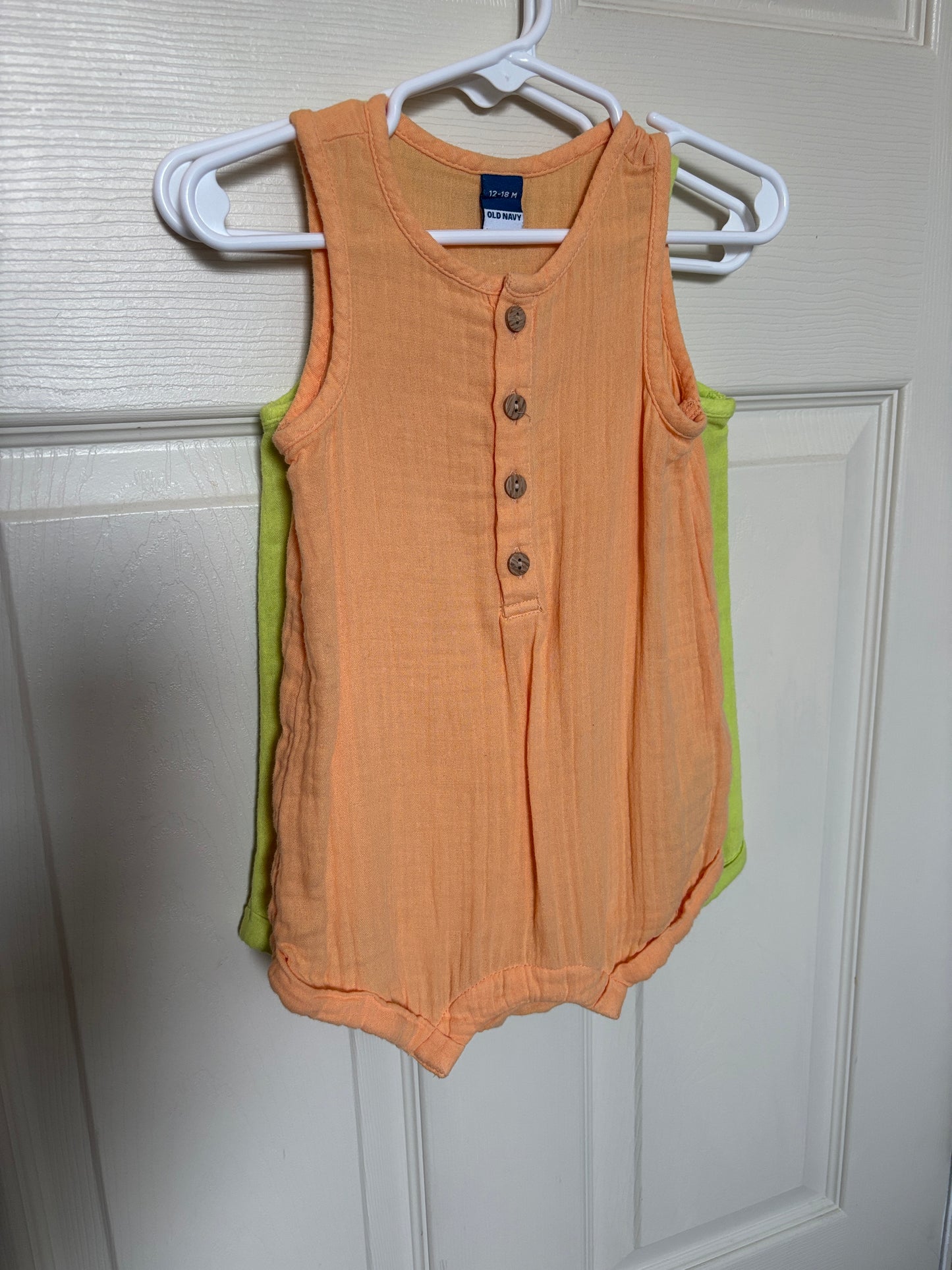 #148 Old Navy Rompers Bundle 12-18m NWT