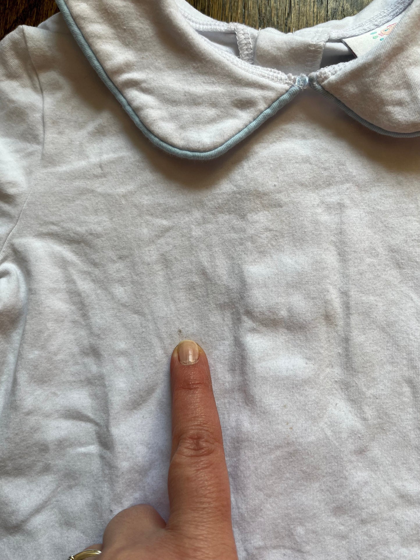 #67 Stitchy Fish 3T Peter Pan Collar Shirt