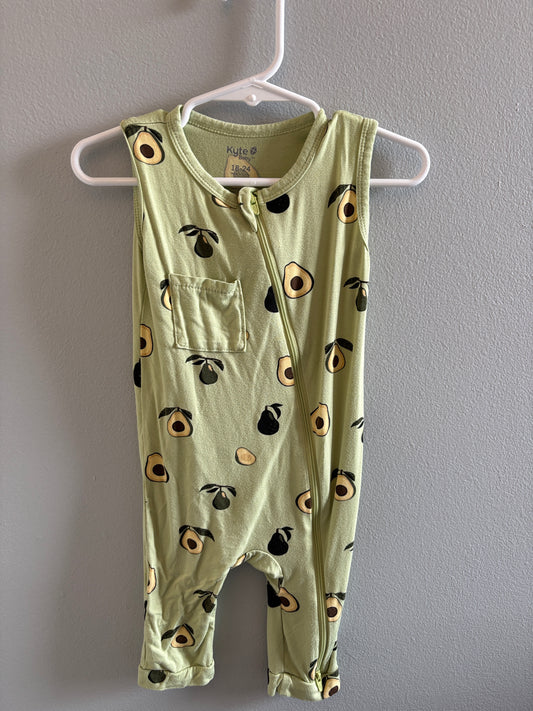#148 Kyte Baby Sleeveless Romper 18-24m- Avocados