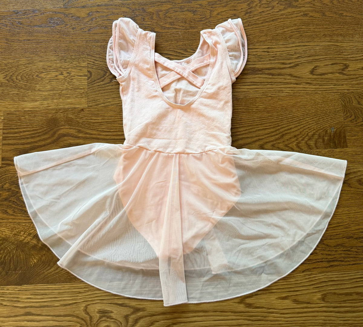 53 - Girls 5 Light Pink Ballet Leotard with Skirt