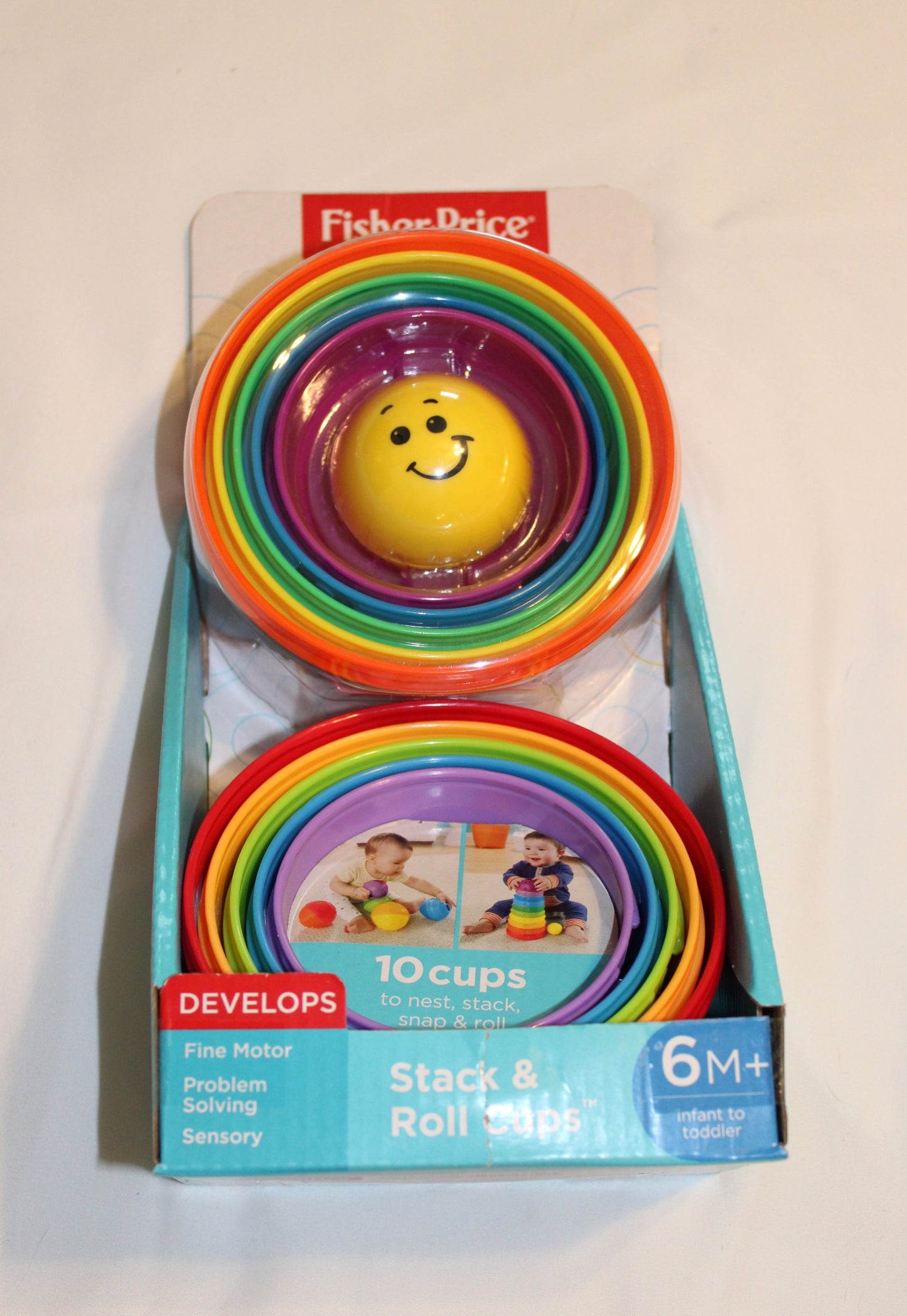 #126 Fisher Price Stack n Roll Cups