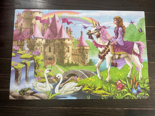 #111 Melissa & Doug 48 pf Floor Puzzle Fairy Tale Castle