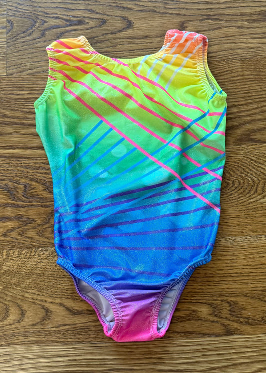 53 - Girls 130 (6) Multi-Color Gymnastics Leotard