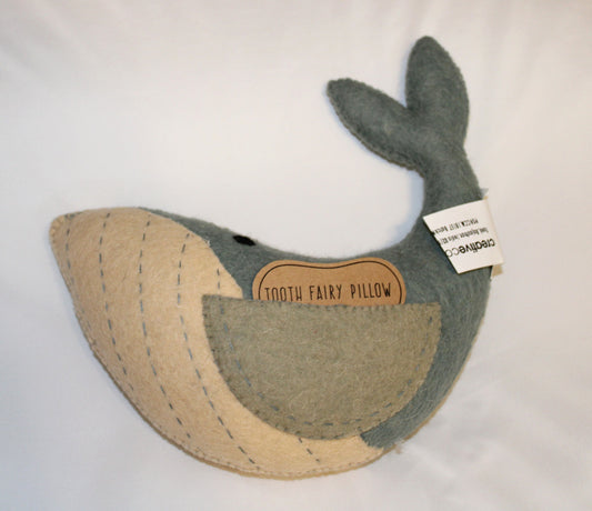 #126 Tooth Fairy Whale Pillow