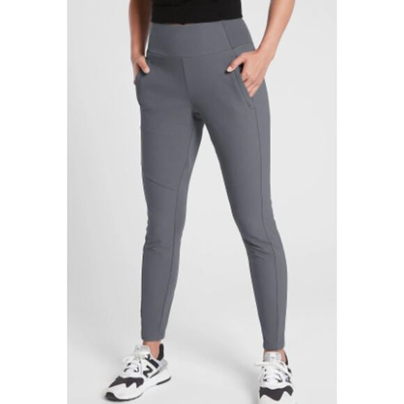 #111 Athleta Headlands Hybrid Trek Pants Women’s Activewear Blue Grey Sz 6 Pockets