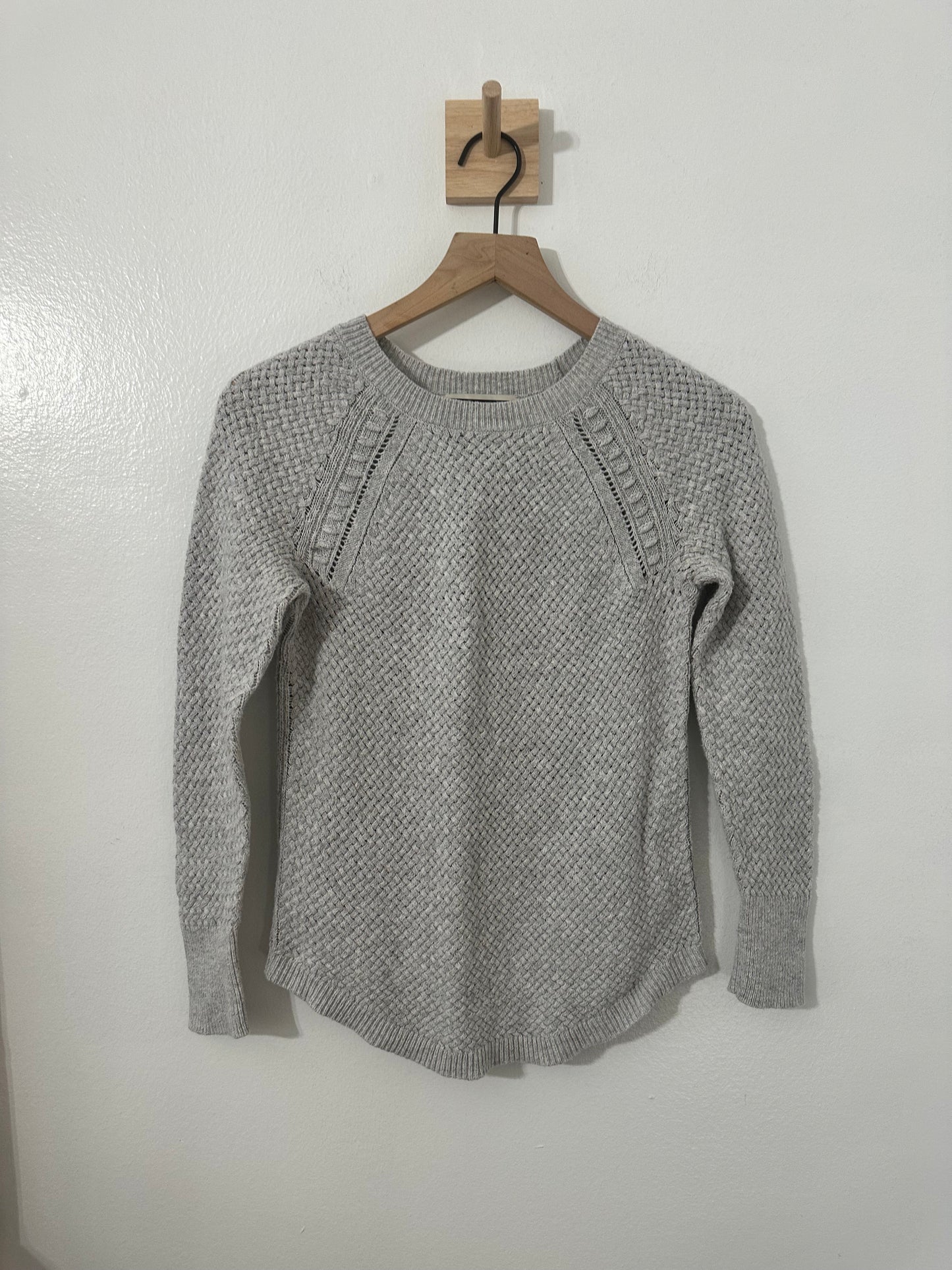 #111 Light Grey Loft Sweater Small