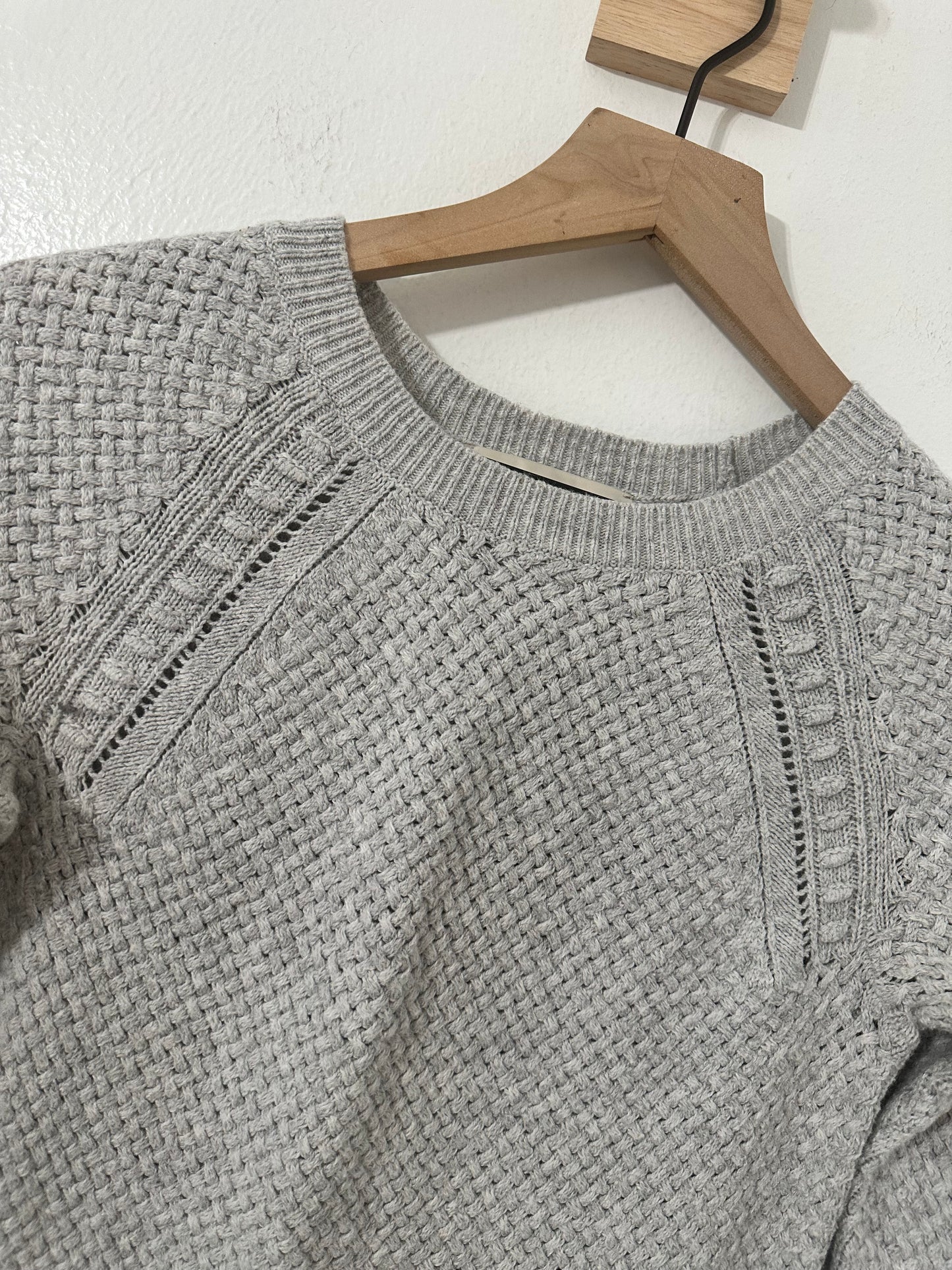 #111 Light Grey Loft Sweater Small