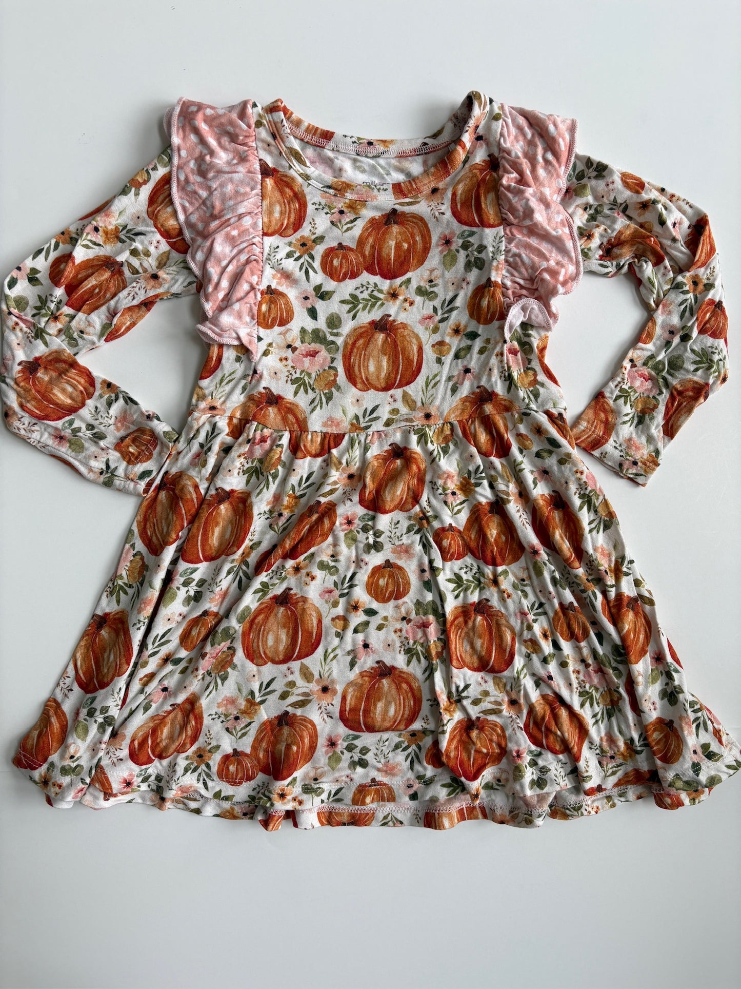 Seller #105 - 3T Girls Milk + Coco Pumpkin Dress GUC