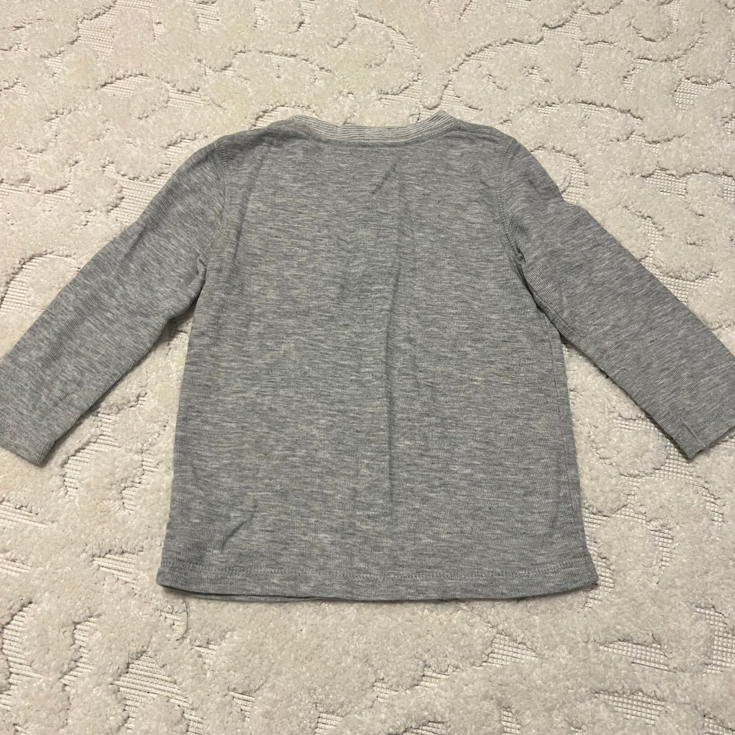 #5 Cat and Jack Gray Thermal Long Sleeve Shirt, Boys 2t