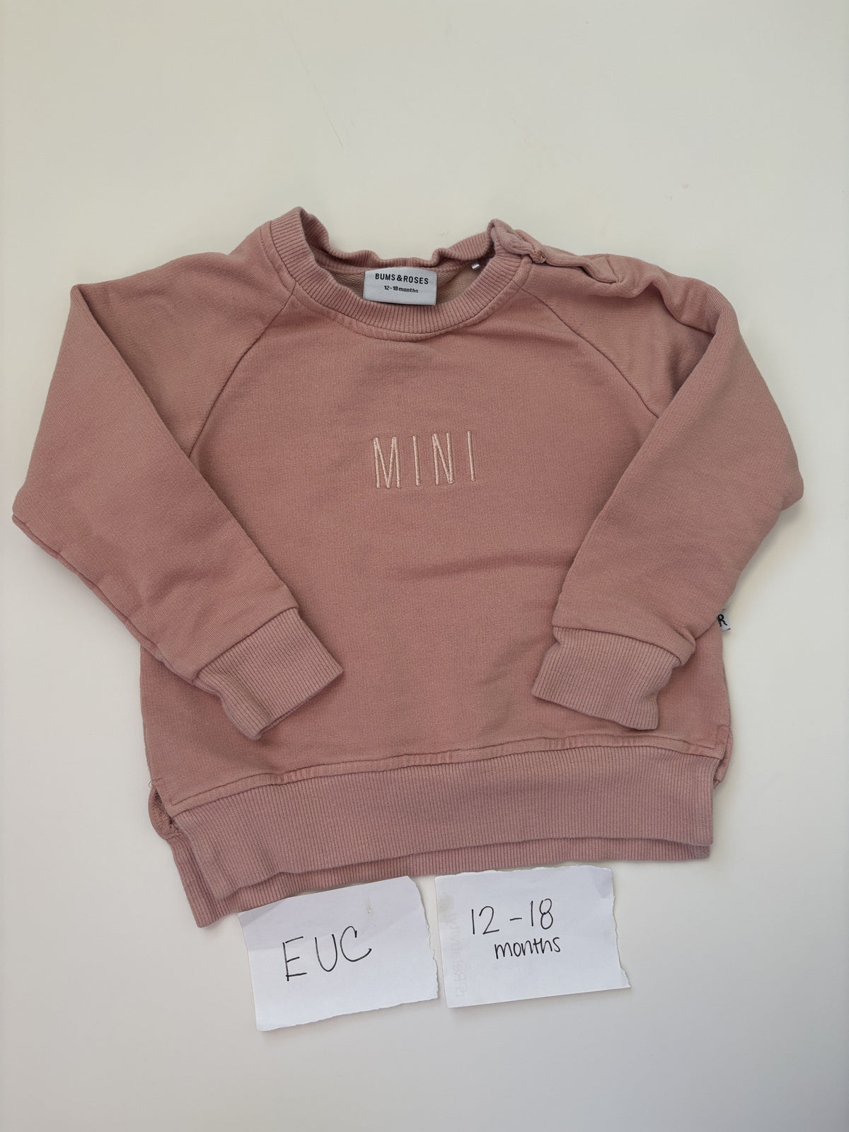 #138 - 12-18 Mo EUC Bamboo (Bums & Roses) Mini Sweatshirt