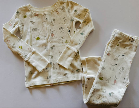 REDUCED # 92 NEW Pehr 2/3 t girls animal forest pajama 2 piece set