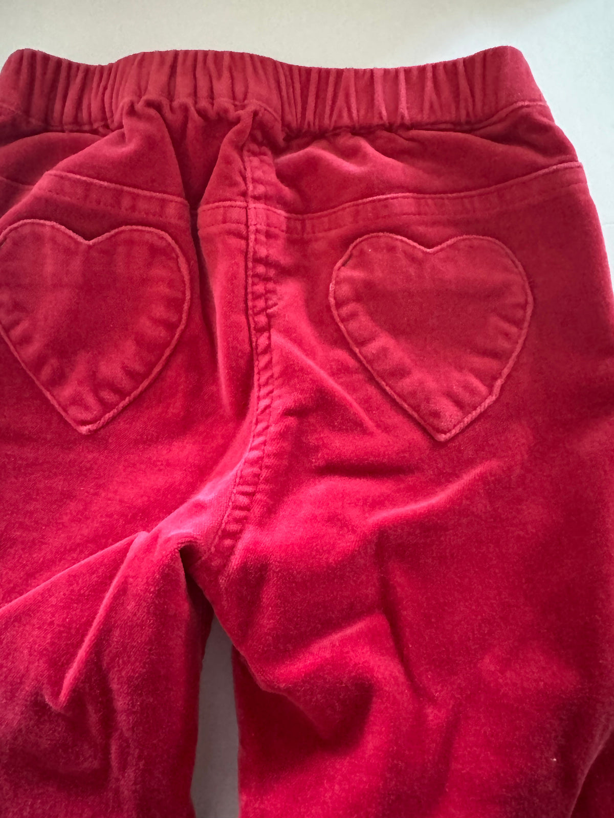 #92 girls 2/3 t BODEN red heart pocket soft long pants