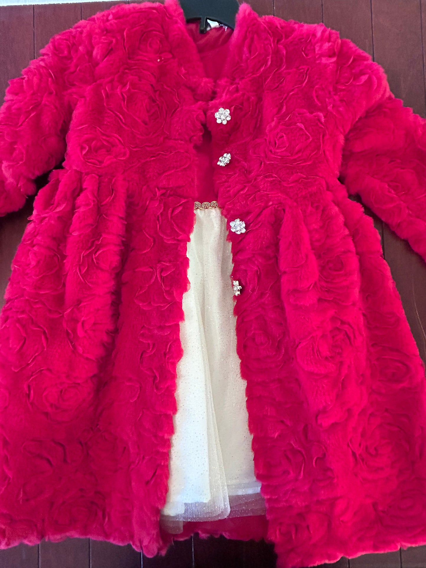 Seller #7 6T 2-pc Red dress and coat  NWT