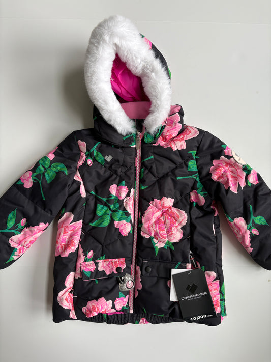 Seller #105 - Girls 3T Obermeyer Rose Floral Ski Jacket NWT