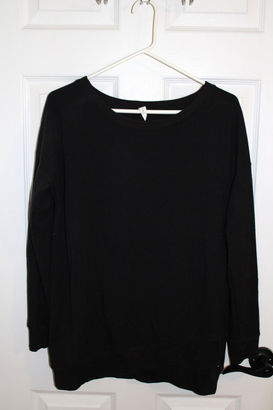 #126 Women's Ideology Black Sweatshirt - Medium