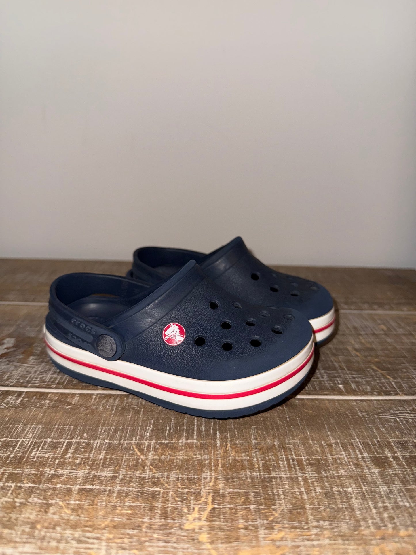 #106: Toddler 7 Navy Crocs