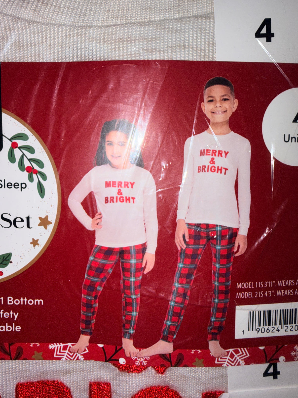 Seller 124 NEW Member’s Mark 4T Unisex Christmas Pajamas