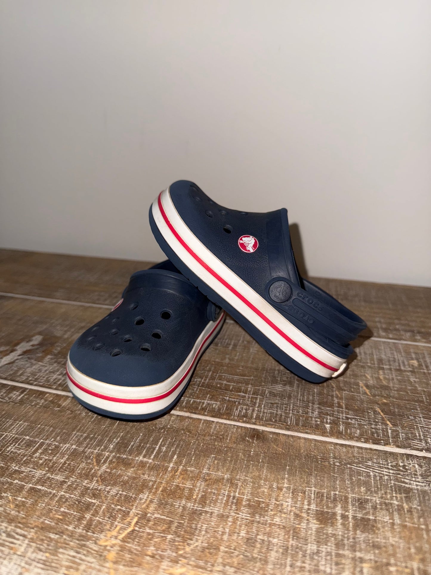 #106: Toddler 7 Navy Crocs