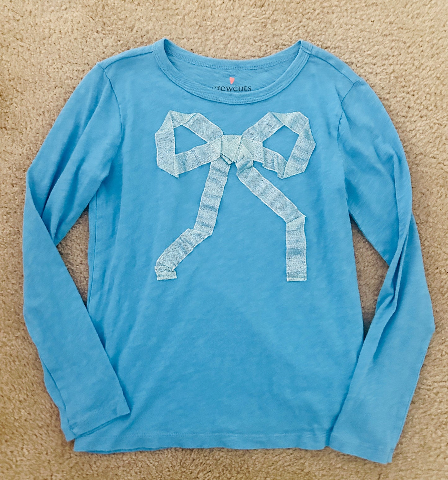 #15 *Reduced* Crewcuts YL (10/11) Metallic Bow Long Sleeve Shirt VGUC
