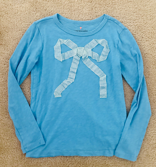 #15 *Reduced* Crewcuts YL (10/11) Metallic Bow Long Sleeve Shirt VGUC