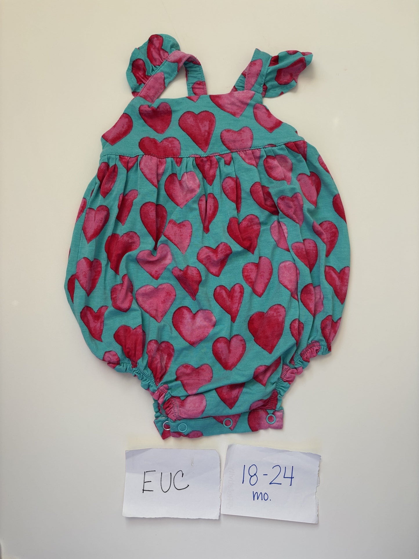 #77 - 18-24 Mo - EUC Posh Peanut - Queen of Hearts Romper
