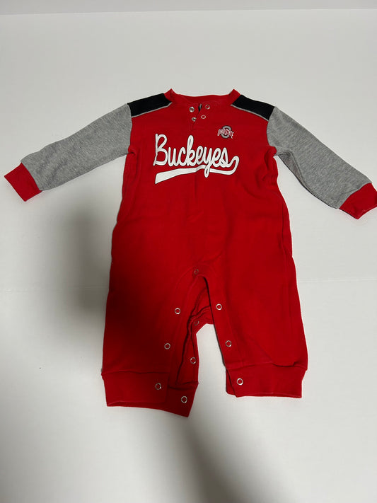 #27 Boys 6-9 months Ohio State romper