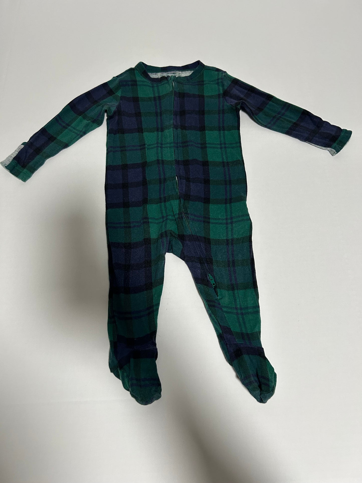 #27 Boys 6-9 months Old Navy blackwatch plaid sleeper