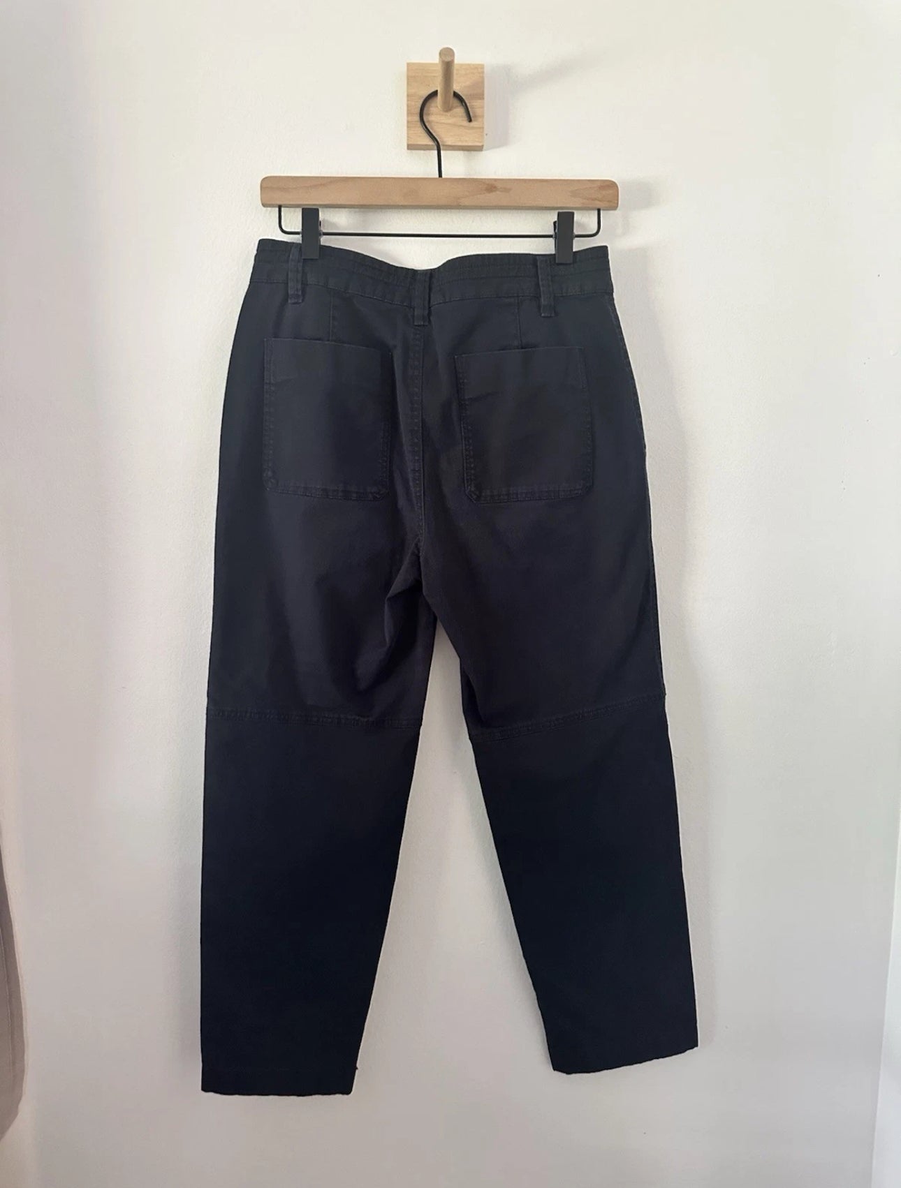 #111 VINCE Utility Ankle Pants Womens Sz 6 Washed Navy Chino Trouser Cotton Preppy