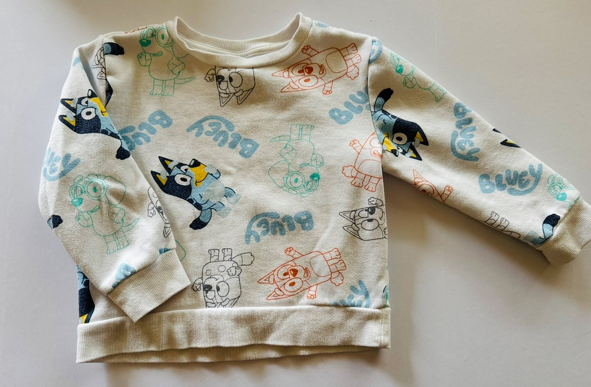 REDUCED # 92 Boys bluey 5 y light sweatshirt