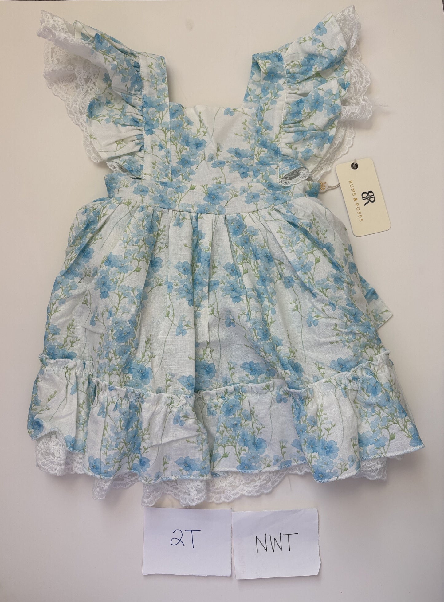 #77 - 2T - NWT Bums & Roses - Forget Me Not Dress