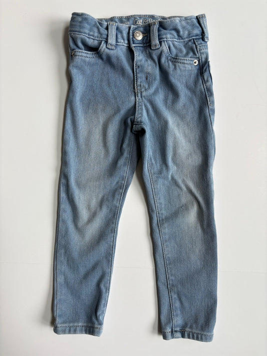 Seller #105 - 3T Girls Cat & Jack Light Wash Skinny Jeans GUC