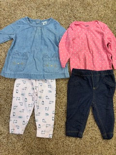 #47 girls 3mo carters outfits