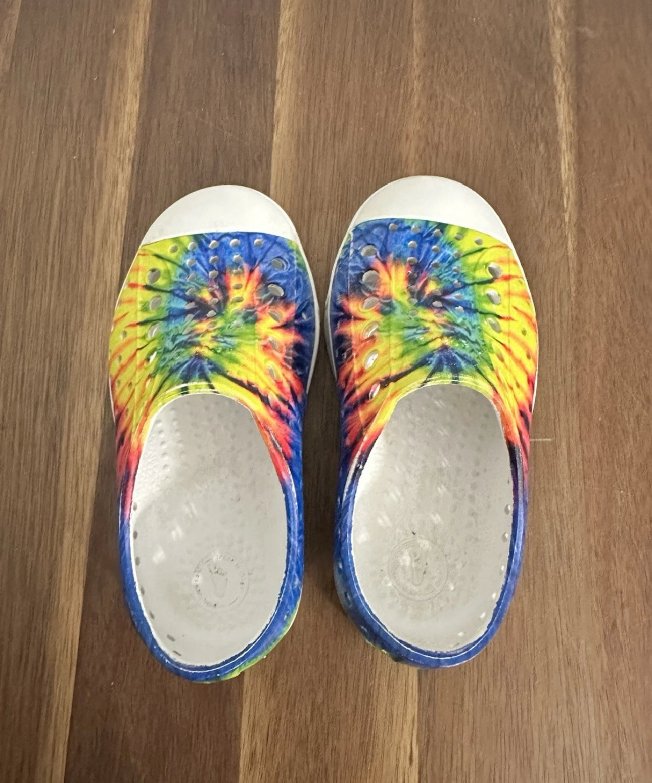 #111 Native Jefferson tie-dye Slip On Shoes Toddler Size C7 Unisex Multicolor