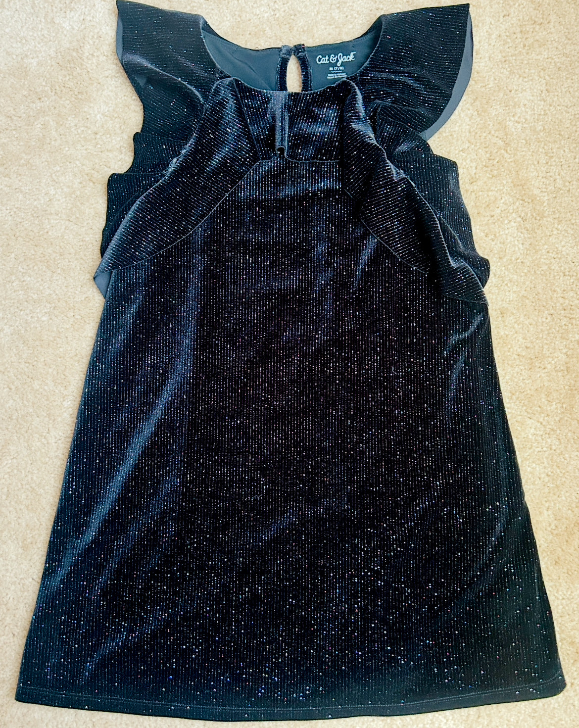 #15 C&J 7/8 Multi-Color Shimmer Velvet Dress